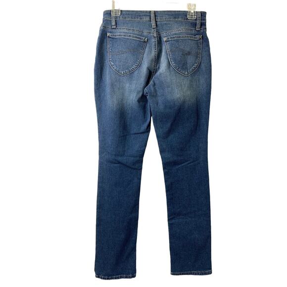 Lee Riders Womens Jeans‎ Size 4 M Midrise Straight Medium Wash Denim Stretch - Picture 2 of 11